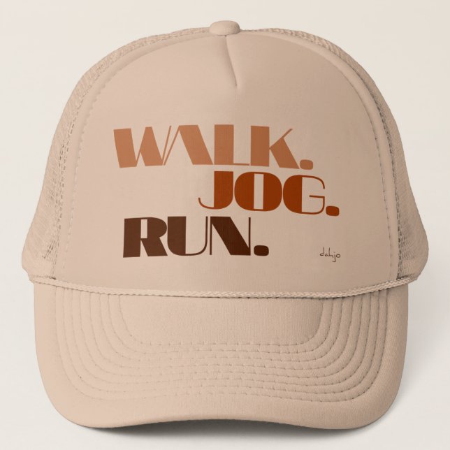 BROWN WALK JOG SPRINGA (font CHUNKY) Truckerkeps (Framsida)