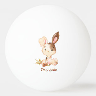 Brown Watercolor Little Bunny Pingisboll