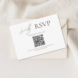 Brown Where Forever Begins Wedding RSVP Cards OSA Kort