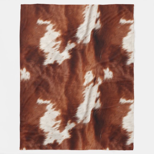 Brown White Cowhide Fleecefilt (Framsidan)