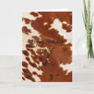 Brown White Cowhide Kort