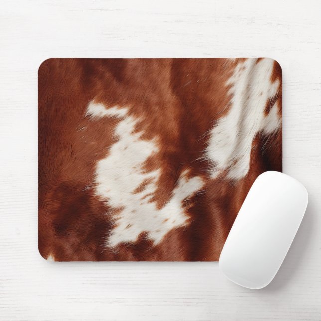 Brown White Cowhide Musmatta (Med mus)
