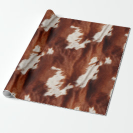 Brown White Cowhide Presentpapper