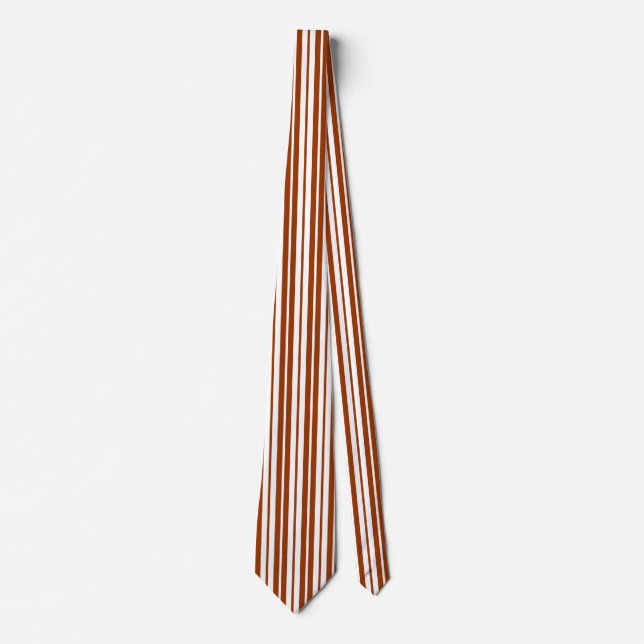 Brown White Lodrät Rand Mönster Slips (Framsida)