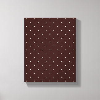 Brown & White Polka dots Canvastryck