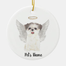 Brown & White Shih Tzu Sympathy Memorial