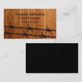 Brown Wood Fence Company Visitkort