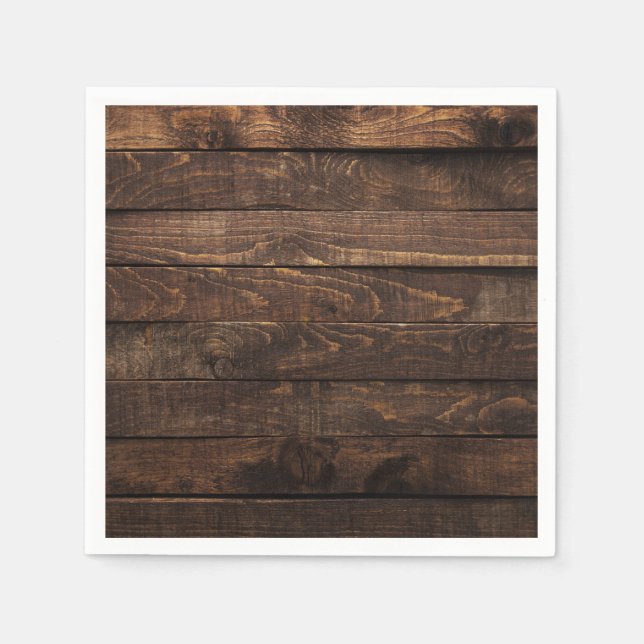 Brown Wood Papper Napkins Pappersservett (Framsidan)