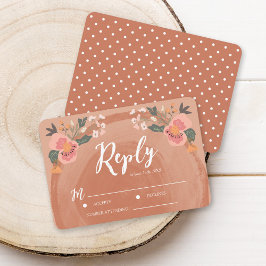 Brown Wood Rustic Blommigt Bröllop OSA Reply