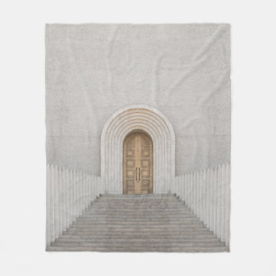 BROWN WOODEN DOOR FLEECEFILT