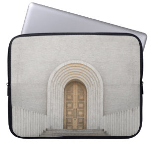 BROWN WOODEN DOOR LAPTOP FODRAL