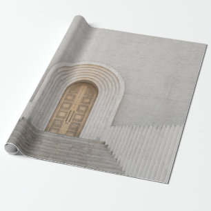 BROWN WOODEN DOOR PRESENTPAPPER