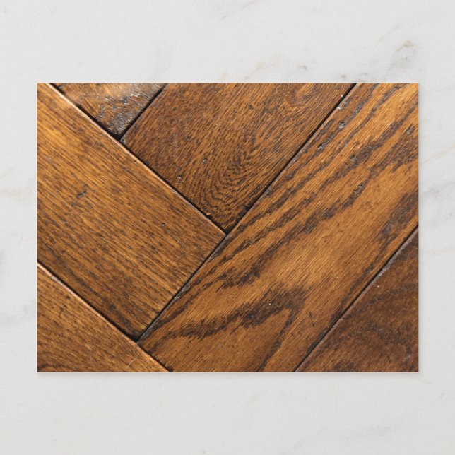 Brown Wooden Parquet Golv Vykort (Framsida)