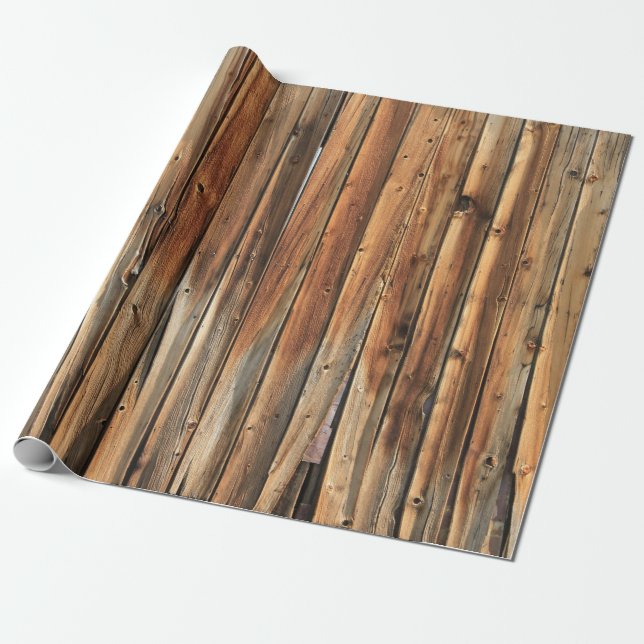 Brown wooden surface presentpapper (Utrullad)