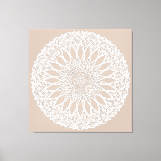 Brown Wool Tristyns Mandala Canvastryck (Framsida)