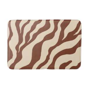 Brown Zebra Bath Mat Bathroom Matta Animal Print