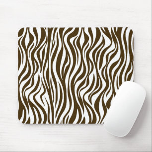 Brown Zebra Skin Skriv ut Musmatta