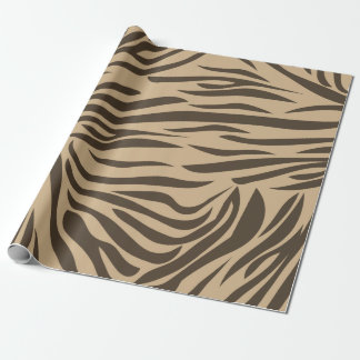Brown Zebra tryck Presentpapper