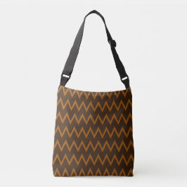 Brown Zigzag Crossbody Bag Axelväska