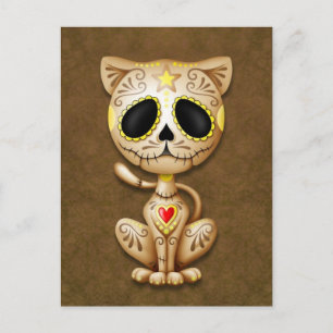 Brown Zombie Sugar Kitten Vykort