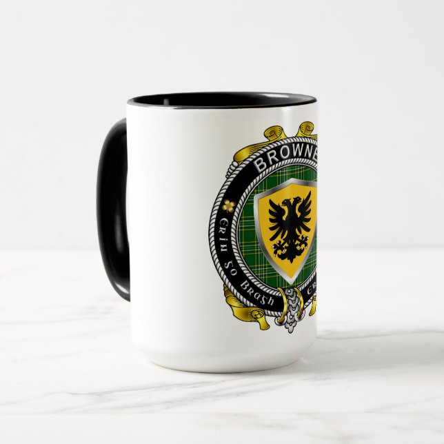 Browne Irish Shield Badge Mugg (Framsida vänster)
