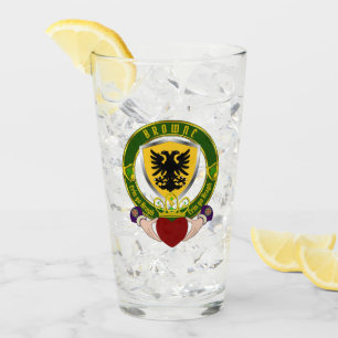 Browne Irish Shield & Claddagh Pint Glaskopp