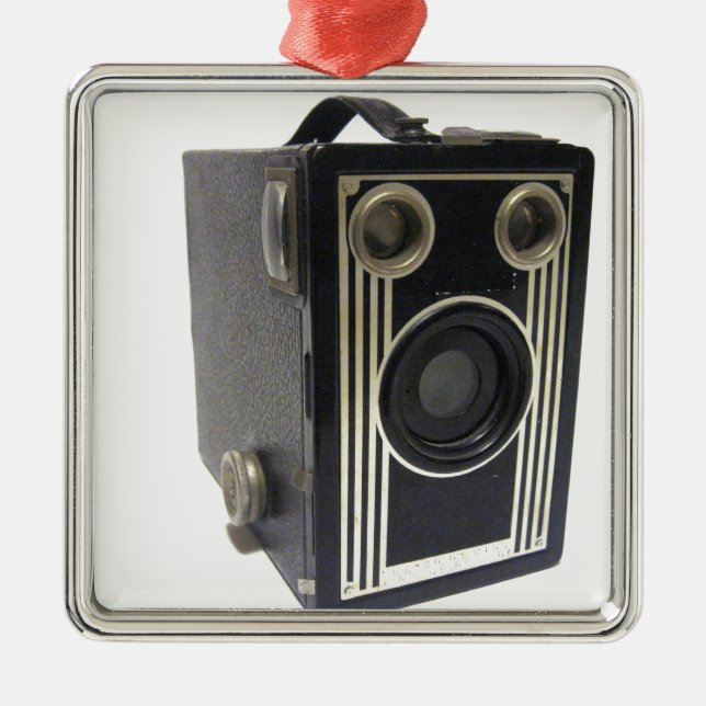 Brownie Antique Camera Julgransprydnad Metall (Framsidan)