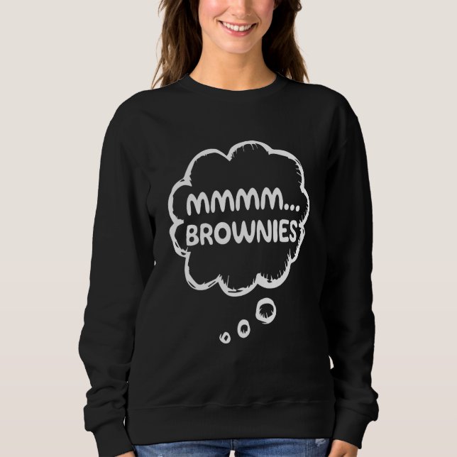 Brownie Apparel Food Gear Meme Mmmm Brownies T Shirt (Framsida)