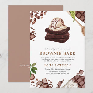Brownie Bake   Inbjudan till uppvärmning av hemmet