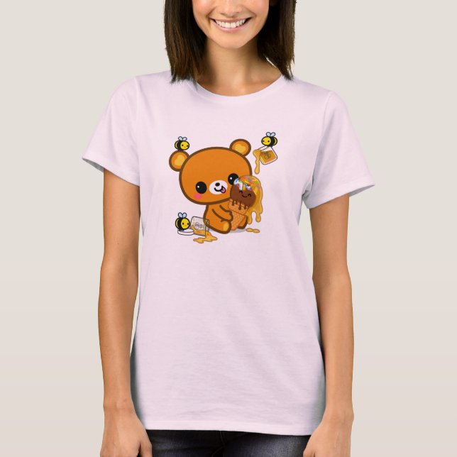 Brownie Bear Honung Ice Cream Cone Tee Shirt (Framsida)