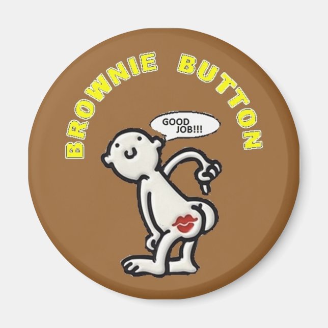 BROWNIE BUTTON MAGNET (Framsidan)