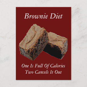 Brownie Diet Card Vykort