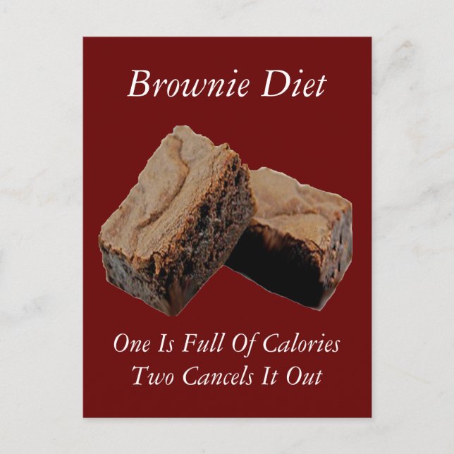Brownie Diet Card Vykort (Framsida)