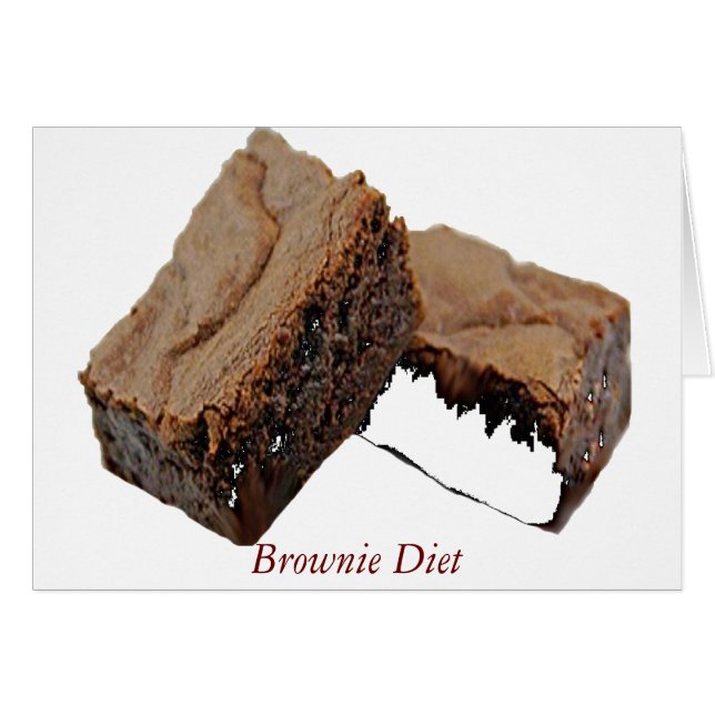 Brownie Diet Hälsningskort (Framsidan Horizontal)