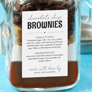 Brownie Mix i en Burk-gåva Mat Etikett
