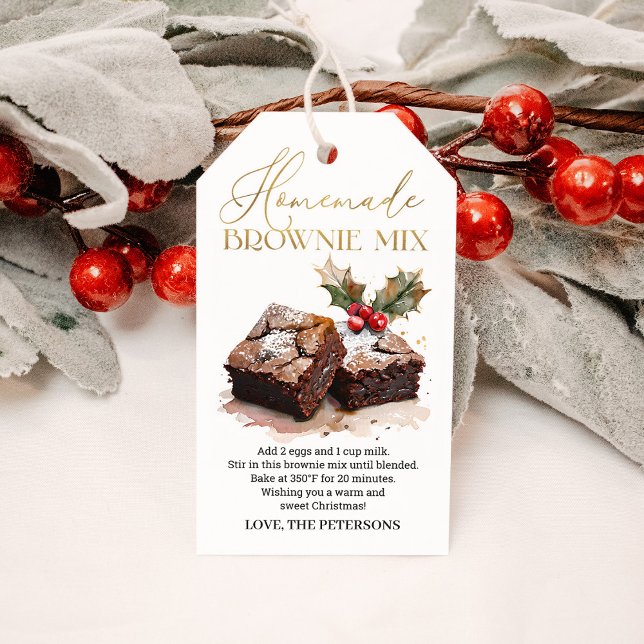 Brownie Mix Julsemester Godis Presentetikett (Skapare uppladdad)