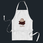 Brownie och Bake ThLED | Chef Namn Vuxen Apron Förkläde<br><div class="desc">Bläddra och baka personlig-aproner för nästa Bake Party eller nästa husuppvärmning. Den har en vattenfärgsformaterad illustration av en rad brunnar med en glassskopa på ovansidan och en punkt för kockens namn.</div>