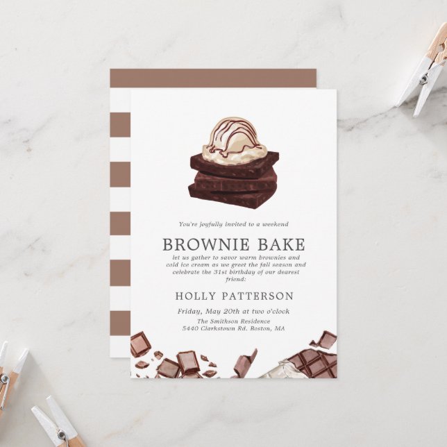 Browniebak | Baktematiserat arrangemang Inbjudningar (Fram/Back In Situ)