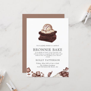 Browniebak Litet baktematiskt arrangemang Inbjudningar