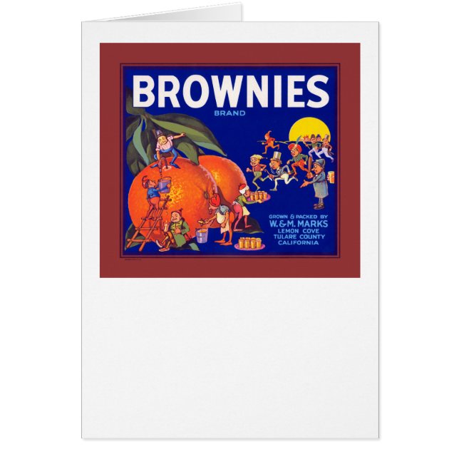 Brownies Brand California Oranges Hälsningskort (Framsidan)
