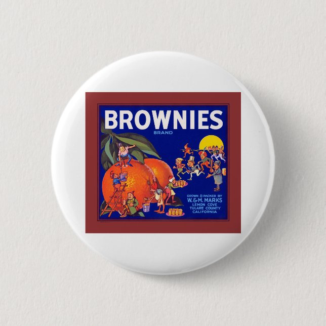 Brownies Brand California Oranges Knapp (Framsida)