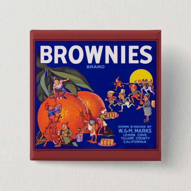 Brownies Brand California Oranges Knapp (Framsida)