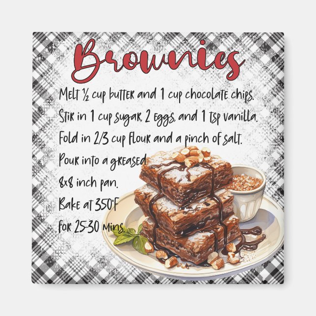 Brownies Recipe Magnet (Framsidan)