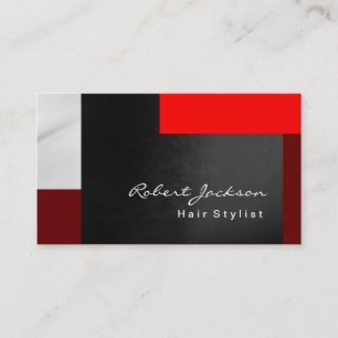 Brownish Red Grått Hair Stil Makeup Artist Visitkort
