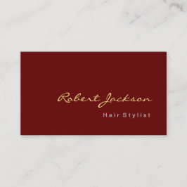 Brownish Red Hair Stil Consultant Makeup Artist Visitkort