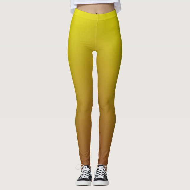 Brownish Yellow Gradient Leggings (Framsida)