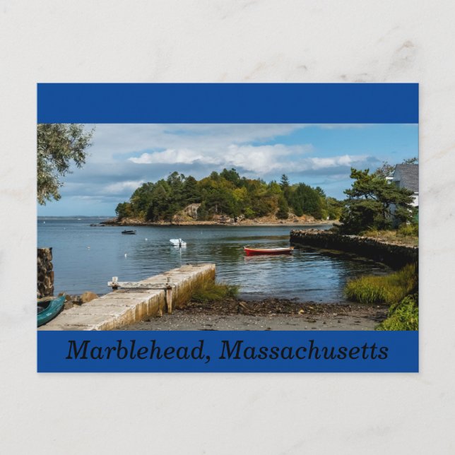 Brown's Island, Marblehead, Massachusetts. Helg Vykort (Framsida)