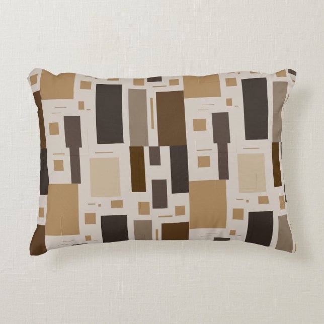 BROWNS n TAUPE THROW PILLOW Prydnadskudde (Framsidan)