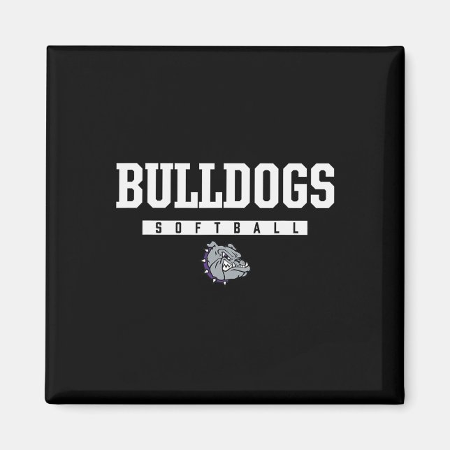 Brownsburg Bulldogs logotyp Softll Hs  Magnet (Framsidan)
