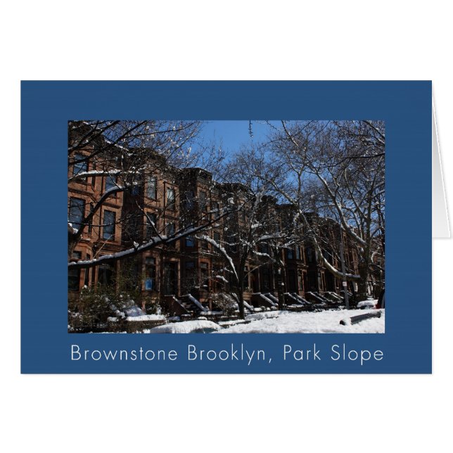 Brownstone Brooklyn, NY Hälsningskort (Framsidan Horizontal)